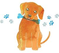 Carte carrée Swarovski CL2616 Chien avec os
