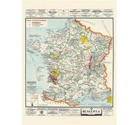 Carte - Carte gastronomique de la France Edition bilingue anglais-français - Alain Bourguignon - Reliefs Editions - Coffret - Atlas / carte
