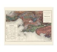 Carte géologique des environs de Marseille: 85 x 65 cm