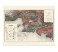 Carte géologique des environs de Marseille: 85 x 65 cm