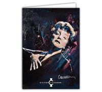 Carte Celebrity Icons Licence officielle Sidney Maurer Édith Piaf Chanteuse Française - Carte Ouverte Blanche 23x17cm Avec Enveloppe Blanche 12x17,5cm - Pour Anniversaire Départ Collectionneur