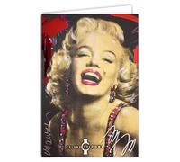 Carte Celebrity Icons Licence officielle Sidney Maurer Marilyn Monroe Actrice Chanteuse Américaine - Carte Ouverte Blanche 23x17cm - Avec Enveloppe Blanche 12x17,5cm -Pour Anniversaire Départ Retraite