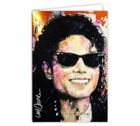 Carte Celebrity Icons Licence officielle Sidney Maurer Michael Chanteur Américain - Carte Ouverte Blanche 23x17cm - Avec Enveloppe Blanche 12x17,5cm -Pour Anniversaire Départ Retraite Collectionneur