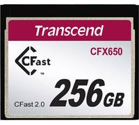 Transcend Carte mémoire CFast 2.0 256GB CFX650 SATA III 6Gb/s, jusqu'à 510/370 MB/s, MLC NAND Flash, conçue pour la cinématographie professionnelle en haute résolution, Full HD et 4K - TS256GCFX650