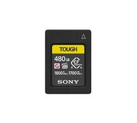 Sony CFexpress Type A 480 Go Tough (CEAG480T) - VPG400 High Speed G Series, 1 800 Mo/s en Lecture, 1 700 Mo/s, IP57 - Parfaite vidéo 4K/8K & la Photographie à Grande Vitesse