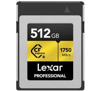 Carte CFexpress Type B Lexar Professional 512GB 1750 MB/s lecture 1000 MB/s écriture Noir