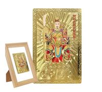 Carte chinoise Tai Sui - Prospérité, 1 pièce dorée pour la protection annuelle, assiette traditionnelle avec équine gravée, équipement spirituel, jeton métaphysique pour bureaux, sacs à main et