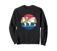 Carte Colorée Terre Pays Continent Géographie Carte Du Monde Sweatshirt