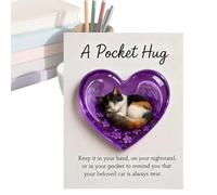 Carte Commémorative De Chat - Cartes De Vœux D'encouragement, Carte Commémorative De Chat Endormi, Cartes De Vœux En Forme De Cœur | Pour Hommes Femmes Garçons Filles Jeunes Adolescents Grand-mère Gra