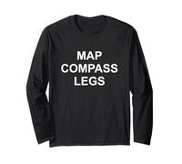 Carte Compas Jambes Course d'orientation Manche Longue