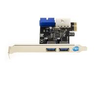 Carte Contrôleur Adaptateur PCIe À USB 3.0 Header Avec 2 Ports USB 19 Pin