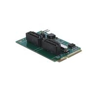 Carte Contrôleur DeLOCK 95264 PCIe vers 2 ports SATA III 6 Gbit/s, RAID 0/1/SPAN, Support S.M.A.R.T., TRIM, NCQ, Compatible Windows/Linux