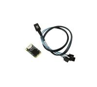 KALEA-INFORMATIQUE Carte contrôleur Mini PCI EXPRESS MiniPCIE 4 PORTS SATA 3.0 6G Chipset MARVELL 88SE9215 Interface SFF-8087 Avec cordon fourni G