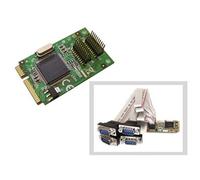 Carte contrôleur Mini PCI Express série 4 PORTS COM RS232 FICHES DB9 avec Chipset MOSCHIP MCS9904