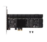 Carte contrôleur PCI-E PCI Express vers SATA 3.0, carte d'extension PCIE 20 ports, adaptateur Riser PCIe SATA 3.0 6 Gbps pour PC de bureau, support SSD et HD