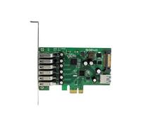 Carte contrôleur PCI Express à 7 ports USB 3.0 - 6 externes 1 interne - Adaptateur PCIe USB avec UASP et alimentation SATA - Adaptateur USB - PCIe