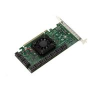 Carte contrôleur PCIe 3.0 16x avec 20 ports SATA 6G. Chipset ASM1812 et ASM1064.