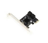 KALEA-INFORMATIQUE Carte contrôleur PCI Express PCIe 4 Ports pour disques durs SATA 3 6G avec Chipset Marvell 88SE9215. Equerres High et Low Profile