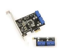 Carte contrôleur PCI Express PCIe vers USB 3.0 2 ports internes USB3 19 POINTS 5G avec Chipset NEC. Equerres Low et High Profile fournies