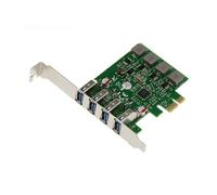 KALEA-INFORMATIQUE Carte contrôleur PCI Express PCIe vers USB 3.0 4 Ports USB3 Type A horizontaux, avec Chipset Via VLI VL805. Equerres Low et High Profile. Auto alimentée. High Power 8A.