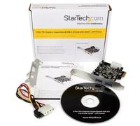 StarTech.com Carte Contrôleur PCI Express vers 2 Ports USB 3.0 avec UASP - Alimentation LP4