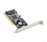 Carte contrôleur PCI pour SATA avec 4 interfaces internes pour SATA Vitesse 1,5 Go/s et prise en charge des périphériques CD, DVD, ROM, R RW