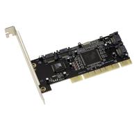 KALEA-INFORMATIQUE Carte contrôleur PCI SATA 4 Ports INDEPENDANTS ou en Raid 0 1 0+1 avec Chipset Silicon Image SIL3114. avec Equerres High Profile et Low Profile