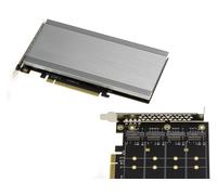 KALEA-INFORMATIQUE Carte contrôleur M2 PCIe x16 pour 4 SSD M.2 NVMe M Key avec Chipset 2824 Compatible avec Les Modes Non-Bifurcation et Bifurcation