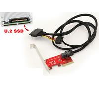PCIe 4x SSD U.2 NVMe U2 68Pin SFF-8639 - Avec cordons - High Low profile