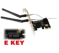 KALEA-INFORMATIQUE Contrôleur PCIe x1 pour M.2 (M2 NGFF E Key) WiFi et Bluetooth Compatible Intel 3160/68 7260/65 8260/65 BCM 94352 94371 Qualcomm DW1537 1810