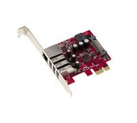 Carte contrôleur PCIe USB3 3 ports et Lan Gigabit ethernet RJ45