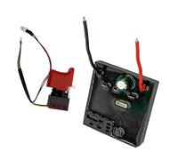 Carte contrôleur pour clé électrique sans balais compatible avec Dongcheng 298, interrupteur activé, câble ruban 6 broches, boîtier en plastique noir, 56 x 59 x 9 mm (1 ensemble)