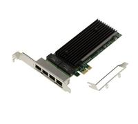 KALEA-INFORMATIQUE Carte contrôleur réseau PCIe 2.0 x1 4 Ports RJ45 Quad GIGABIT ethernet avec Chipset Intel 82576. Equerres Low et High Profile