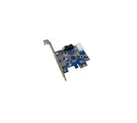 KALEA-INFORMATIQUE Carte PCIe 2.0 x1 USB 3.0 5G 2 Ports externes + 2 Ports internes sur connecteur 19 Points. Chipset NEC RENESAS uPD720201