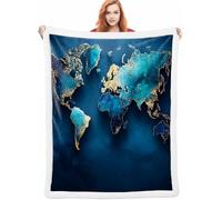 Carte Couverture Lestée 140x200cm, Bleu Chaise Blankets, Douce Chaude Hiver Couvertures de Canapé et Grand Plaids Chaude et Douillet, Fleece Blanket pour Chambre à Coucher, Salon, Bureau,Cadeau A-3726