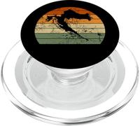 Carte Croatie rétro Coucher de Soleil Jour de l'indépendance PopSockets PopGrip pour MagSafe