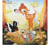 Carte Crystal Art à diamanter - Bambi - 18 x 18 cm - Crystal Art Multicolore G