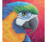 Carte Crystal Art à diamanter - Perroquet - 18 x 18 cm Multicolore G