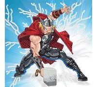 Crystal Art – Kit carte à diamanter Thor 18x18 cm Couleurs assorties Dès 8 ans