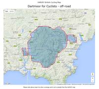 Carte cycliste - Dartmoor | Harvey Maps - Cycling maps