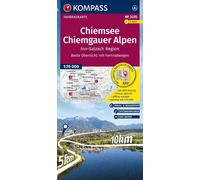 Carte cycliste n° F3335 - Chiemsee & Alpes du Chiemgau (Allemagne) | Kompass