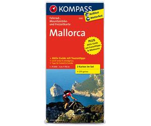 Carte cycliste n° F3500 - Majorque 2-Set + Aktiv Guide | Kompass