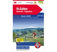 Carte cycliste n° VK.07 - St-Gallen, Appenzell (Suisse) | Kümmerly & Frey