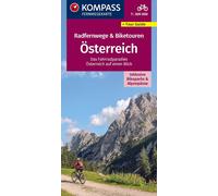 Carte cycliste - Pistes cyclables longue distance de l'Autriche & circuits à vélo | Kompass