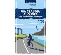 Carte cycliste - Via Claudia Augusta : de Donauwörth à Vérone | Kompass 7061 - 1:50 000
