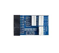 Carte d ' adaptateur de formation intégrée, carte PCB de programmeur hors ligne pour la programmation en laboratoire et la pratique du débogage, disposition rectangulaire bleue compacte, adaptateur de