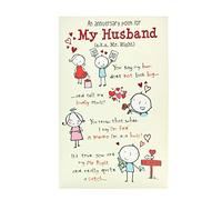 Carte d’anniversaire de mariage humoristique pour mari - Cadeau d’anniversaire de mariage pour lui - Cadeau d’anniversaire de mariage pour mari - Jolis mots