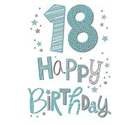 Carte d’anniversaire moderne pour âge de 18 à 9 x 15 cm - Piccadilly Greetings