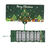 Carte D’Argent De Noël - Pochette Papier, Porte-billets, Cadeau Festif | Enveloppe Pliable Avec Pompon Décoratif Élégant, Pochette De Fête Pour Offrir Argent Billet Chèque Cadeaux Noël Célébrations Ma