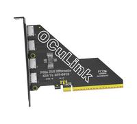 Carte d ' extension de bifurcation PCIe OCuLink, PCIEX16 to 4 ports | avec connecteurs SFF-8611 / 8612 et métallique pleine hauteur pour les constructions internes